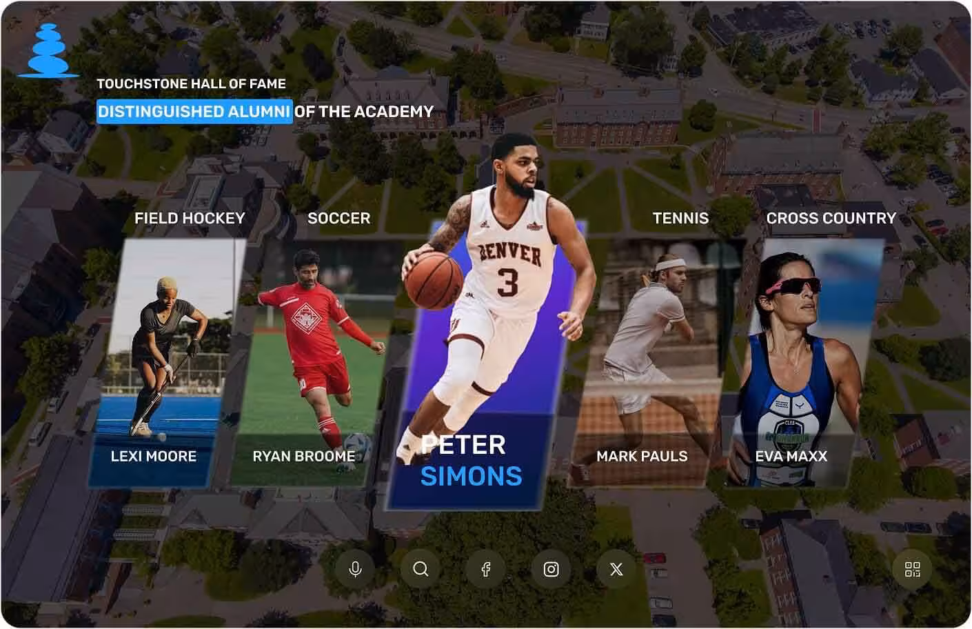 Touchscreen Sports Statistics Interface